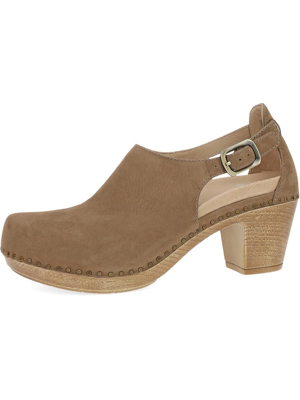 Dansko Brown Suede Slingback Clogs-size 37